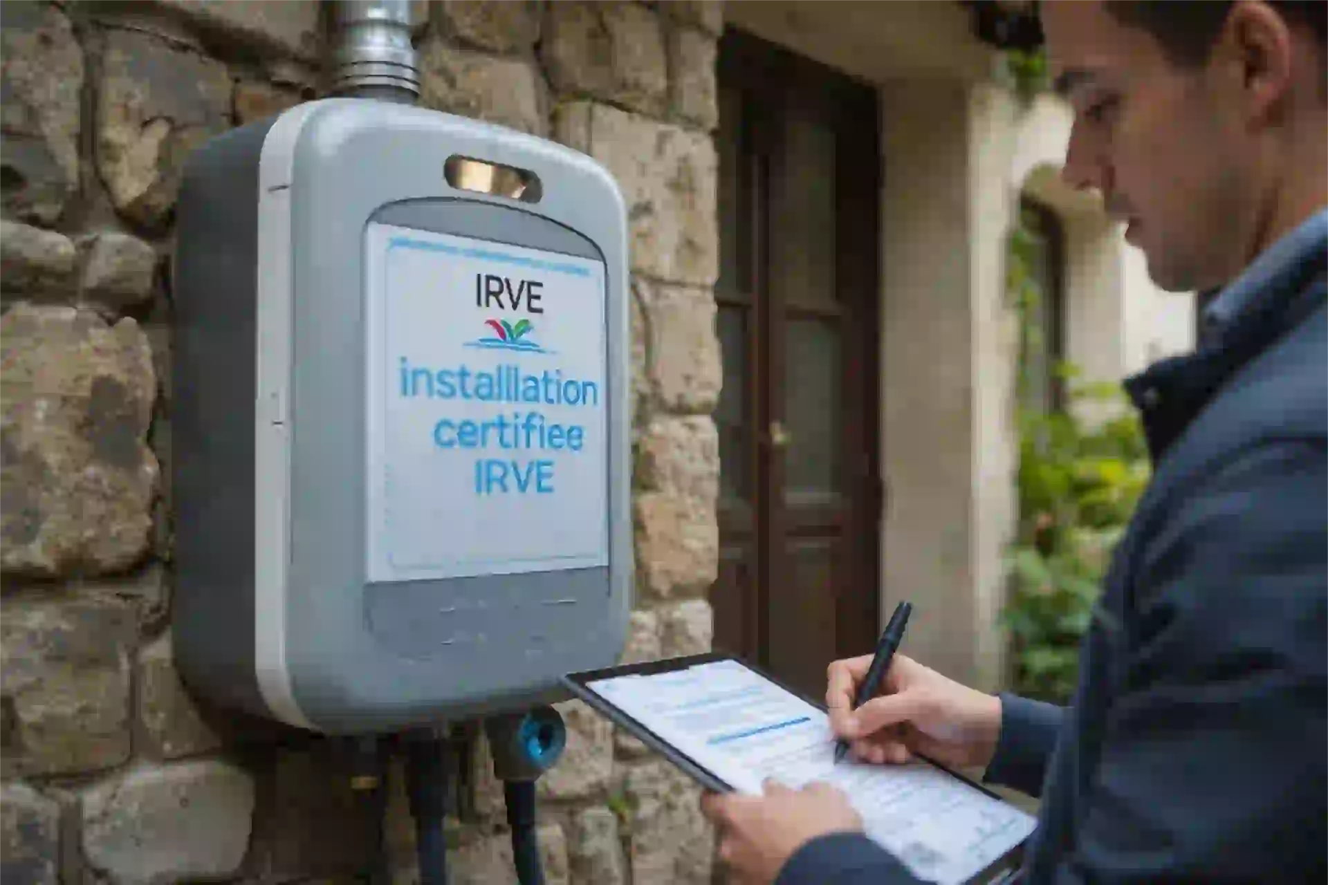 Installation borne de recharge à Saint-Martin-de-la-Brasque